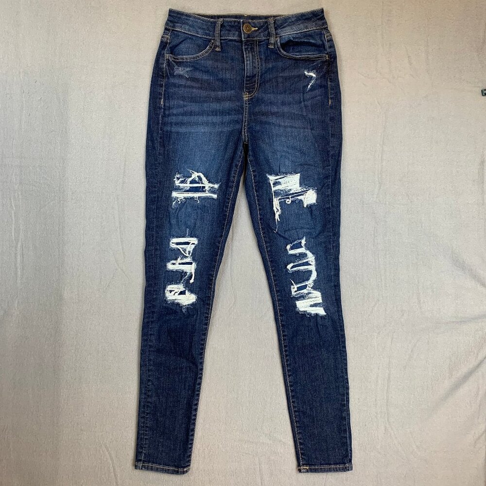 SO Girl's Size 9/29W High Rise Distressed Stretch Jegging